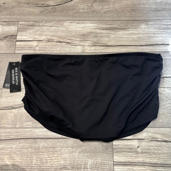 a.n.a Swimwear Bikini Bottom Mix & Match Solid Black Skirt Women's Size L NWT - Picture 3 of 5